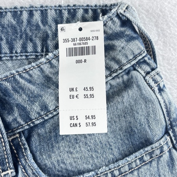 NWT Hollister Low-Rise Baggy Jeans Sz 23 Reg 000R Distressed Wide Leg Denim‎ - Picture 3 of 6